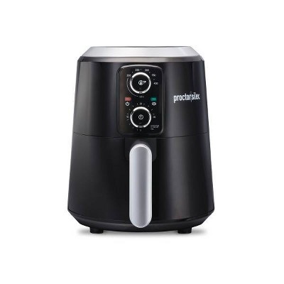 Proctor Silex 3.7qt Air Fryer: 1350W Electric Fryer, Black, Hand Wash, 1-Year Warranty, 5lb Capacity, Airfryer Sale