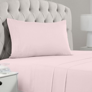 Mellanni 1800 Bed Sheets Twin Blush Pink - 1 of 3