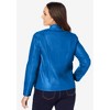Jessica London Women's Plus Size Zip Front Leather Jacket - 3 of 4