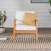 GDFStudio Rae Patio Cushioned Eucalyptus Wood Chair with Spindle-Back - 2 of 4