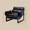 Lycvki Medieval Modern Leather Lounge Chair with Removable Armrests - 2 of 4