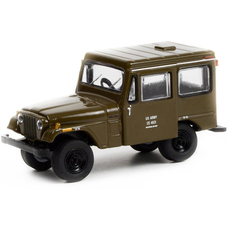 1970 Jeep DJ-5 Dark Olive Green U.S. Army "Battalion 64" Release 1 1/64 Diecast Model Car by Greenlight, 2 of 4