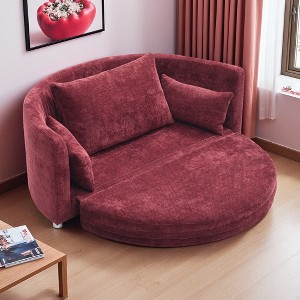 Foldable Double Sleeper Sofa Bed with 3 Pillows, Multi-Functional - 1 of 4