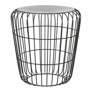 Metal Patio Accent Table - Olivia & May: Industrial Design, No Assembly Required, Fade-Resistant - 1 of 4