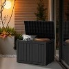 MaseiKar 45 Gallon Waterproof Deck Box, Lockable Resin Storage Box for Patio Furniture Cushions Garden Tools and Outdoor Delivery Storage - 3 of 4
