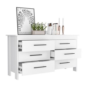 NicBex 6 Drawer Dresser for Bedroom,Modern Style Drawers with Black Pulls,,Dressers for Kids Room,Living Room,Entry and Hallway - 1 of 4