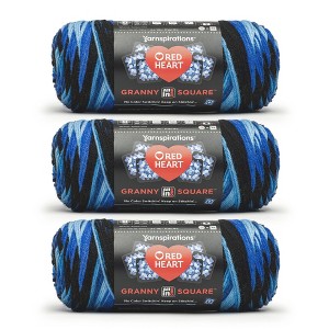 Red Heart All in One Granny Square Yarn 24 Pack-Blue Beacon - 1 of 4