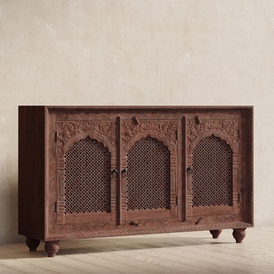 Patrin Distressed Brown Handmade Wooden Sideboard