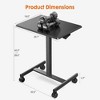 CAVINAS Height-Adjustable Mobile Small Desk, Standing Desk with Lockable Wheels, Portable Computer Desk, Office Desk & Gaming Desk for Home/Office - 4 of 4