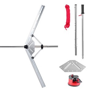 VEVOR Lake Weed Cutter, Pond Aquatic Plant Cutting Tool with 48 in Max. Cut Width, Sharp and Heavy-Duty Steel Blades, with 30 ft Throw Rope,Silver - 1 of 4