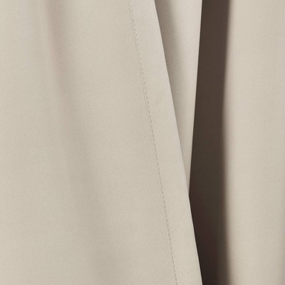 Neutral Polyester Blackout Grommet Curtain Panels, Set of 2