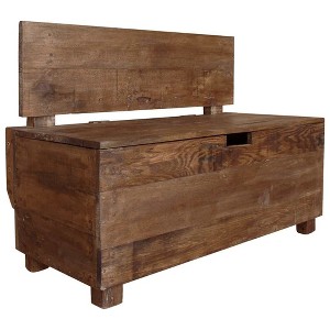 vidaXL Bench Solid Mahogany Wood 33.9"x15.7"x23.6" - 1 of 4