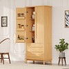 70" Kitchen Pantry Cabinet with Adjustable Shelves, 3 Drawers & 6 Door Storage, Classic Style for Dining Room Kitchen-3irtyhousy - 2 of 4