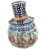 Blue Rose Polish Pottery 573 Vena Pumpkin with Top Hat - 2 of 2