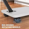 Wooden 360° Rotating TV Tray Table for Small Spaces, Living Room Side Table, Bedroom Side Table, C-Shaped Sofa Table with Wheels, Sliding Design - 3 of 4