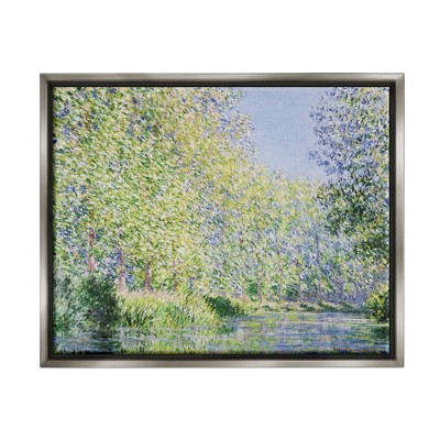 Stupell Industries Epte River Claude Monet Classic Framed Floater Canvas Wall Art