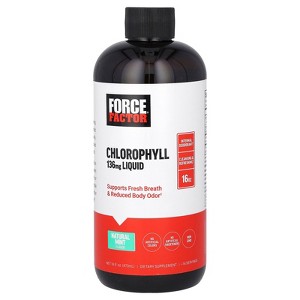 Force Factor Chlorophyll Liquid, Natural Mint, 16 fl oz (473 ml) (136 mg per 2 Tbsp) - 1 of 4