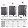 3 Pieces Luggage Sets,20/24/28Inch ABS Spinner Wheel Luggage,Suitcase With Cup Holder And USB Port,Luggage With Combination Lock-Cuddlewood - 4 of 4
