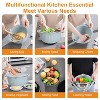 NewHome"Multifunctional Stainless Steel Mixing Bowl Set with Lid, Graters, Food Strainer & Colander"Beige Blue - 2 of 4