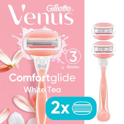 Venus Comfortglide White Tea Women's Razor + 2 Razor Blade Refills