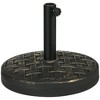 Outsunny 18" Patio Umbrella Base, 40 lbs. Heavy Duty Concrete Umbrella Stand with Metal Umbrella Holder for Outdoor, Lawn, Deck, Poolside, Bronze - 4 of 4