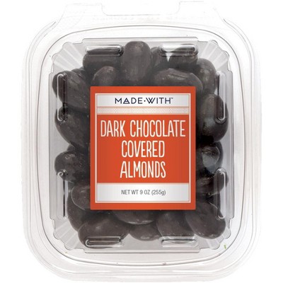 Made With Dark Chocolate Covered Almonds - Case of 24 - 9 OZ