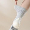 Anna-Kaci Women's 2-Pair Ribbed Crew Socks with Contrast Toe and Heel Design and Abstract Knit Pattern - 3 of 4