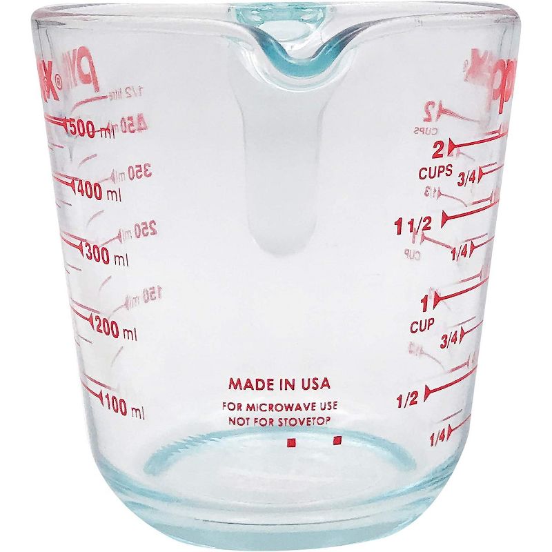 Pyrex Prepware 6001075 2-cup Measuring Cup, Red Graphics, Clear, 2 of 6