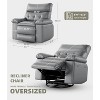 Oversized Recliner Chair with Heated Massage - PU Leather Recliner Sofa for Adults, for Home Theater Lounge Chair, - 2 of 4