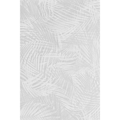 Clear Floral Etched Glass Privacy Window Film, 24" x 36"