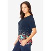 Jessica London Women's Plus Size Fine Gauge Crewneck Shell - 4 of 4