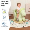 SeaCamel CPC Certified Toddler Rocking Alpaca (White) - Soft Plush Ride-On Toy with Lullaby Song, Hand Puppets & Safety Belt - 4 of 4