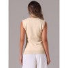 Allegra K Women's Sleeveless Button Down Casual Summer Ribbed Waistcoat Sweater Vest - image 3 of 4