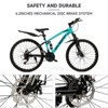 Topteng 26" Mountain Bike for Men Women, 21-Speed, Full Suspension Green - 3 of 4