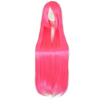 Unique Bargains Wigs Human Hair Wigs for Women 39" with Wig Cap Long Hair