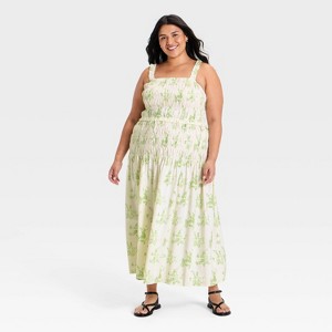 target cotton maxi dress Women's Smocked Maxi A-Line Dress