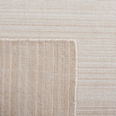 Beige Flatweave Handmade Wool Runner Rug