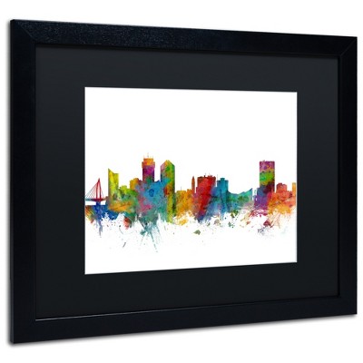 Trademark Fine Art -Michael Tompsett 'Wichita Kansas Skyline' Matted Framed Art