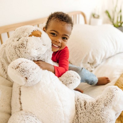 Oversized Beige and White Plush Bunny Rabbit Stuffed Animal