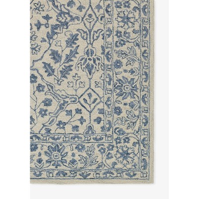 Hand Tufted Blue Wool Rectangular Area Rug 3'6" x 5'6"