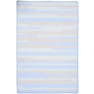 Colonial Mills Ticking Stripe Rect Braided Rug, Starlight 6' square, Square Shape
