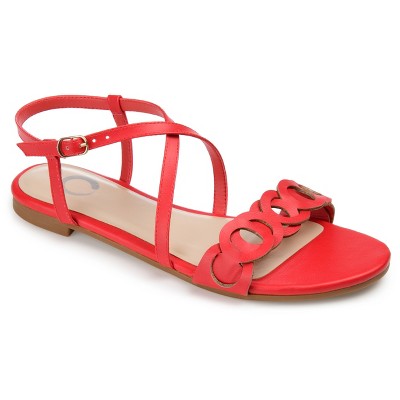 Journee Collection Womens Jalia Multi Strap Flat Sandals