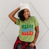 Simply Sage Market Women's Merry Stacked Colorful Short Sleeve Graphic Tee - 2 of 4