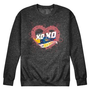 Men's - Hot Wheels - XOXO Heart Graphic Fleece Sweatshirt - 1 of 4