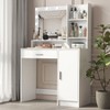 Okak Modern Vanity Table with Large Mirror & Lights,Storage Dressing Desk with Drawers & Small Stool,Makeup Table Set for Bedrooms - 2 of 4