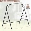 Costway Patio Metal Swing Stand Heavy-Duty A-Shaped Swing Frame with Double Side Bars - image 3 of 4