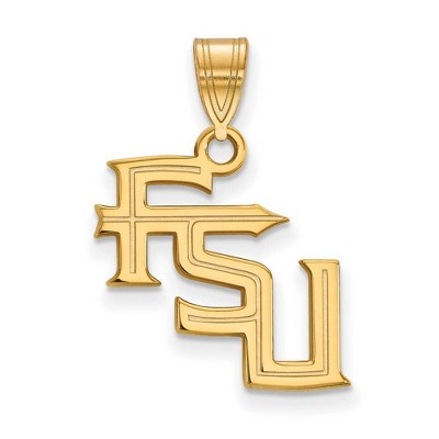 Black Bow Jewelry 14k Yellow Gold Florida State Seminoles NCAA Medium Pendant