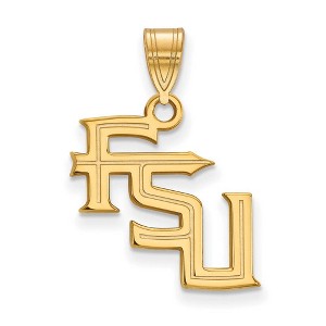 Black Bow Jewelry 14k Yellow Gold Florida State Seminoles NCAA Medium Pendant - 1 of 3
