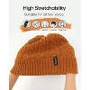 ZUPPAD Adult General Sizing Cable Beanie Hat for Men Women,Large Knit with Fleece Lining,Winter Ski Hats for Cold Weather Hats XX Large 1 Pack - 4 of 4