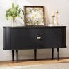 AMERLIFE 55" TV Stand, Mid Century Modern Console with Tambour Door, Solid Wood Legs - 2 of 4